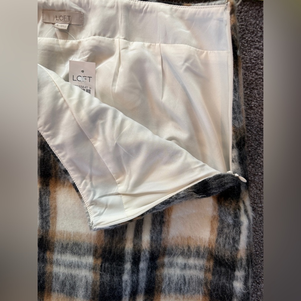 NWT Loft plaid mini skirt - Picture 5 of 5